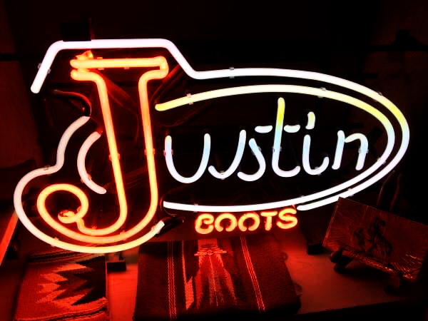 Justin Boots Neon Sign